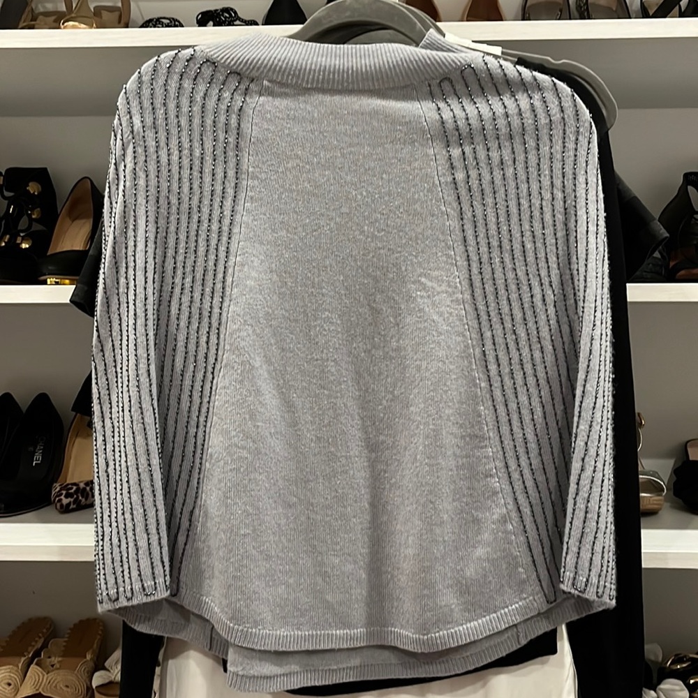 Halston Heritage grey cashmere blend cape poncho sz xs